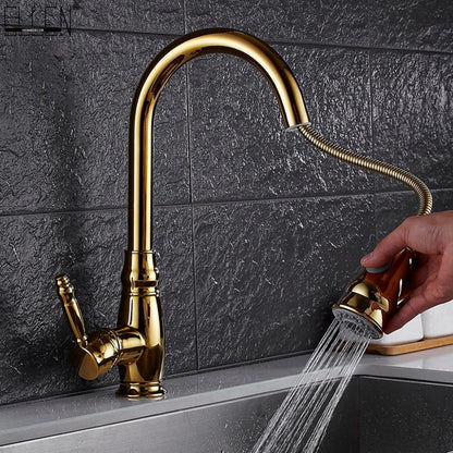 RoyaleGlow Ashby - Retractable Kitchen Faucet Elegant Design