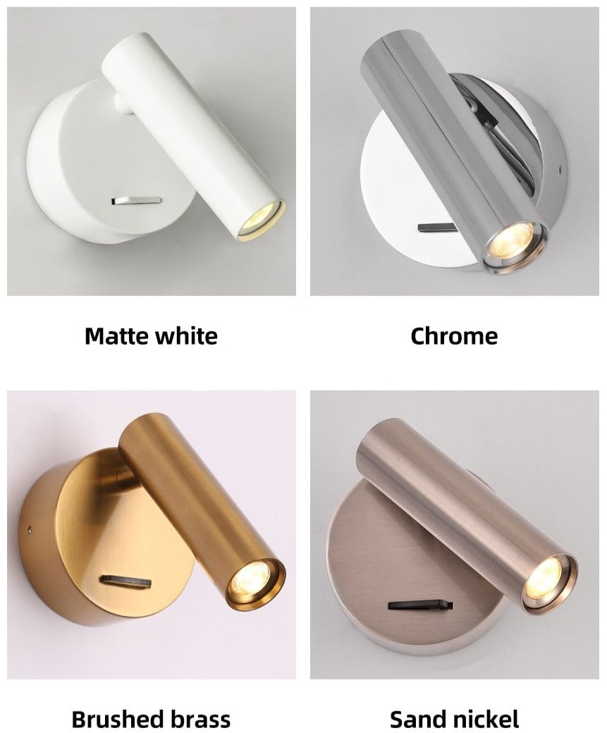 Rayvia 350° Mounted Bedside LED Wall Light for Reading