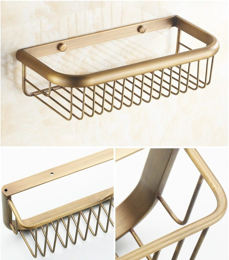 Royaleva Antique Brass Bathroom Hardware Set Essentials