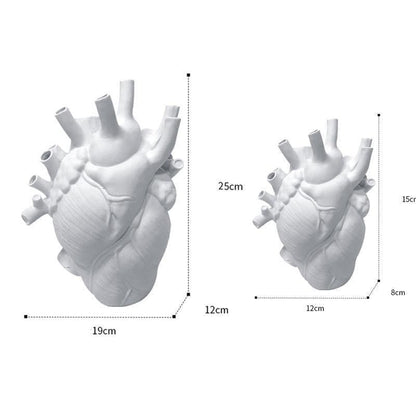 Royaleva Anatomical Heart Ceramic Vase for Home Decor