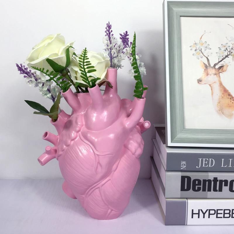 Royaleva Anatomical Heart Ceramic Vase for Home Decor