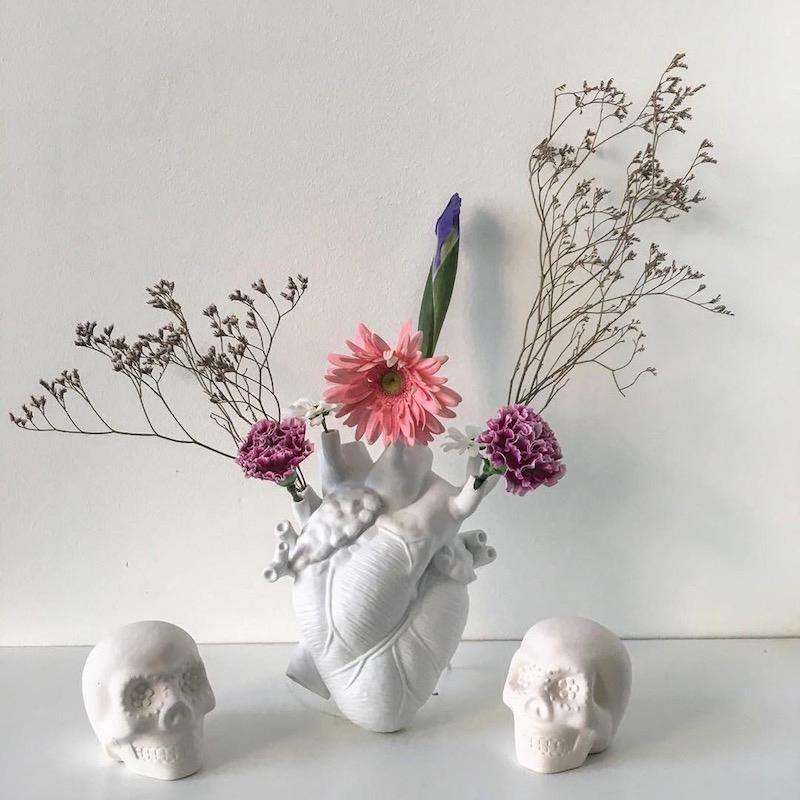 Royaleva Anatomical Heart Ceramic Vase for Home Decor