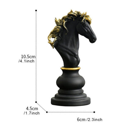 Royelux Modern Chess Statues - King, Queen & Knight Home Decor