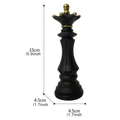 Royelux Modern Chess Statues - King, Queen & Knight Home Decor