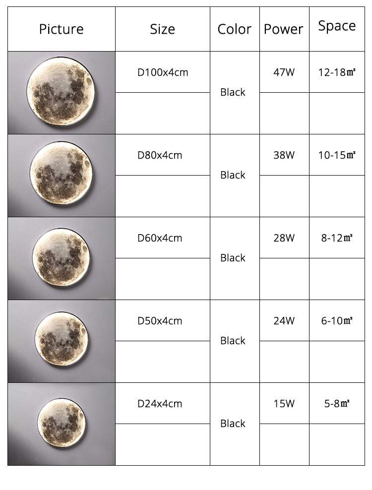 Royallure 3D LED Moon & Earth Ceiling or Wall Lamp - Moon 24CM / Brightnes Dimmable