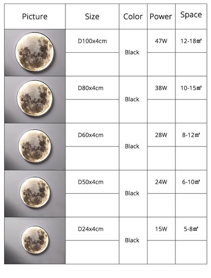 Royallure 3D LED Moon & Earth Ceiling or Wall Lamp - Moon 24CM / Brightnes Dimmable