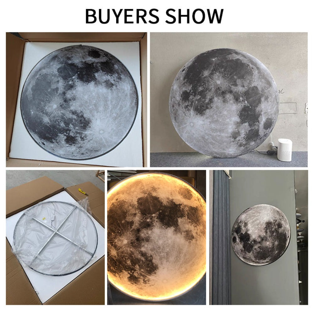 Royallure 3D LED Moon & Earth Ceiling or Wall Lamp - Moon 24CM / Brightnes Dimmable
