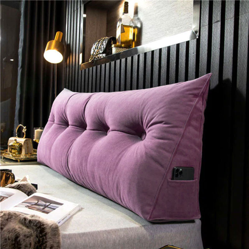 RoyaleGlow Luxury Wedge Pillow - Ergonomic Support for Bed & Sofa - Purple / Small - 100x50x20cm