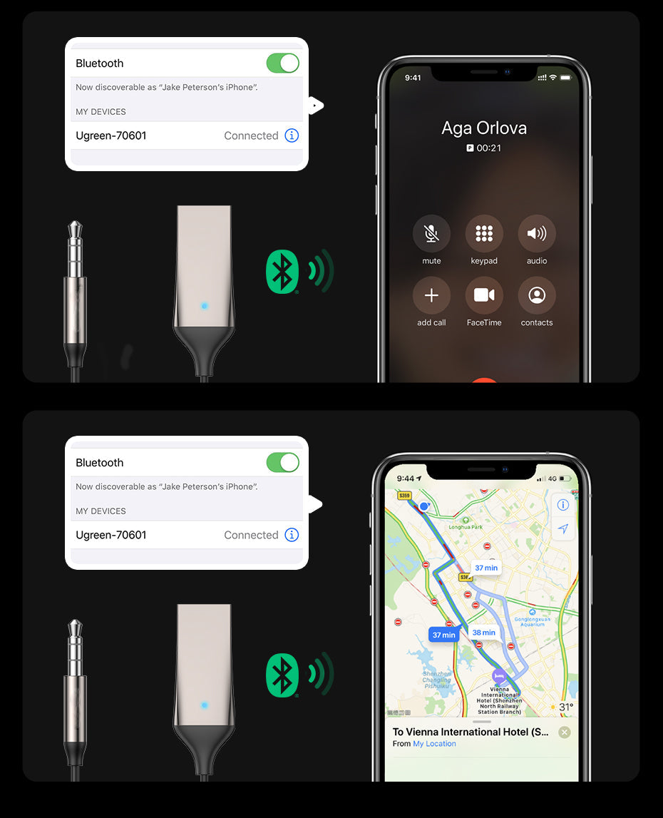 Luxora Bluetooth Aux Adapter for Wireless Car Audio Connection