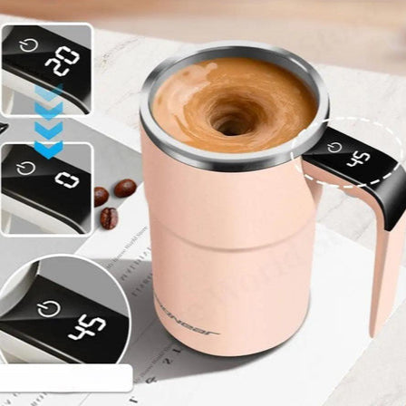 Royaleva Rechargeable Self-Stirring Coffee Mug – Portable Electric Stainless Steel Mixer for Effortless Brewing