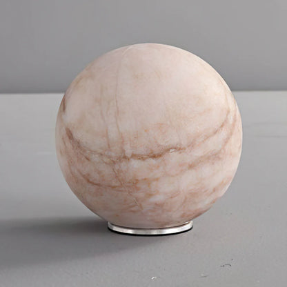 RoyaleGlow Cordless Alabaster Sphere Table Lamp LED Marble Orb Light - Royale Basic