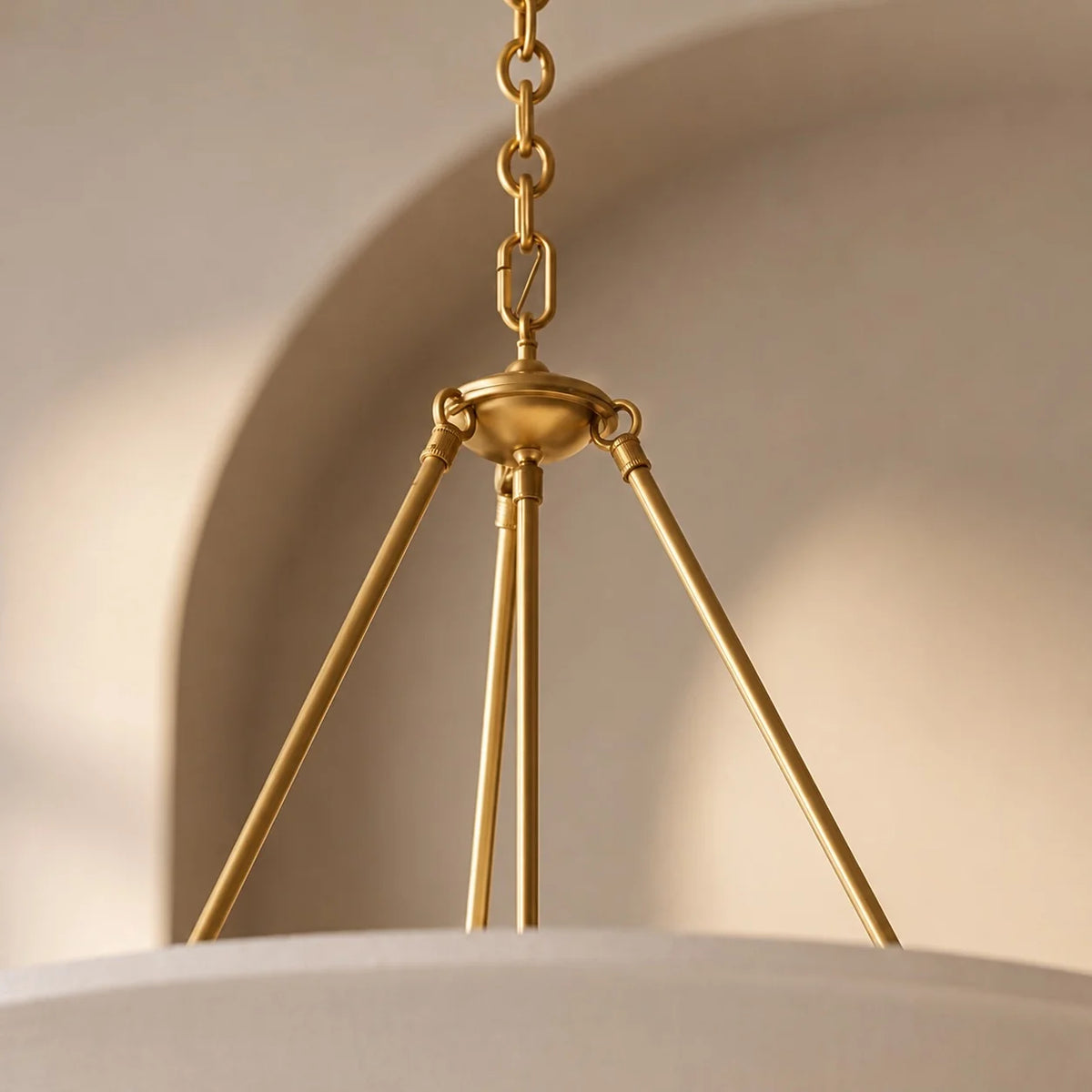 RoyaleGlow French Country Plaster Chandelier Adjustable Hanging LED Light Fixture - Royale Basic