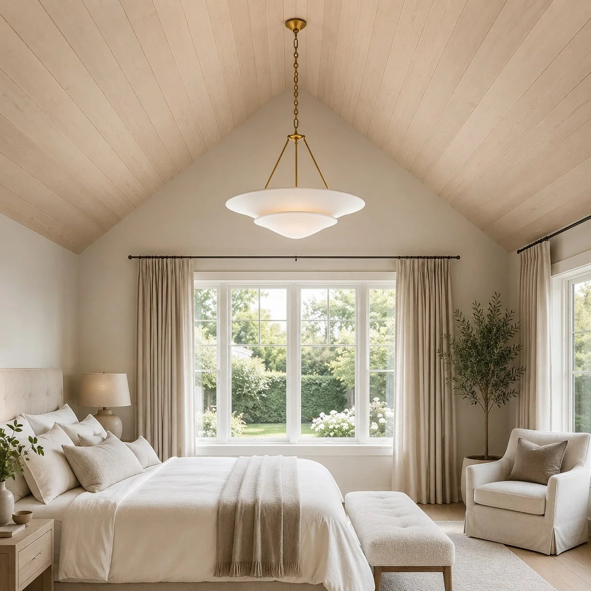 RoyaleGlow French Country Plaster Chandelier Adjustable Hanging LED Light Fixture - Royale Basic