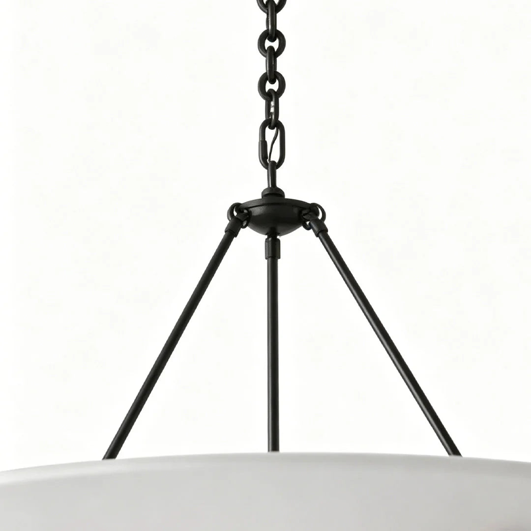 RoyaleGlow French Country Plaster Chandelier Adjustable Hanging LED Light Fixture - Royale Basic