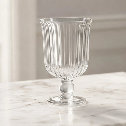 RoyaleGlow Glass Flower Vase And Hurricane Candle Holder Tabletop Decor - Royale Basic