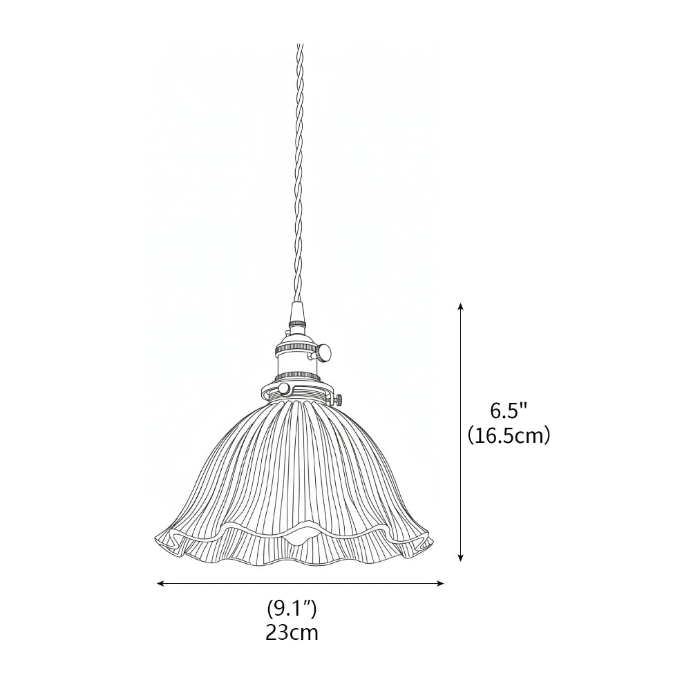 RoyaleGlow Green Ribbed Glass Pendant Light Vintage Brass Hanging Lamp For Kitchen Island - Royale Basic