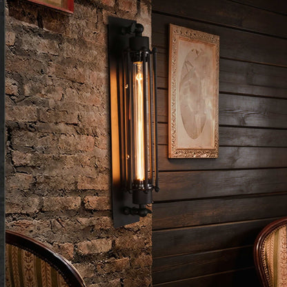 RoyaleGlow Industrial Black Iron Wall Sconce LED Compatible Vintage Lighting Fixture - Royale Basic