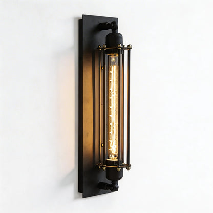 RoyaleGlow Industrial Black Iron Wall Sconce LED Compatible Vintage Lighting Fixture - Royale Basic