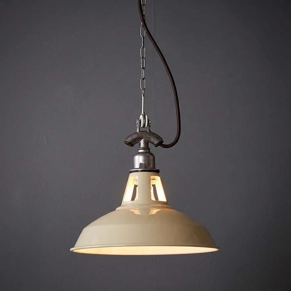 RoyaleGlow Industrial Vented Metal Pendant Light Vintage Factory Hanging Lamp - Royale Basic