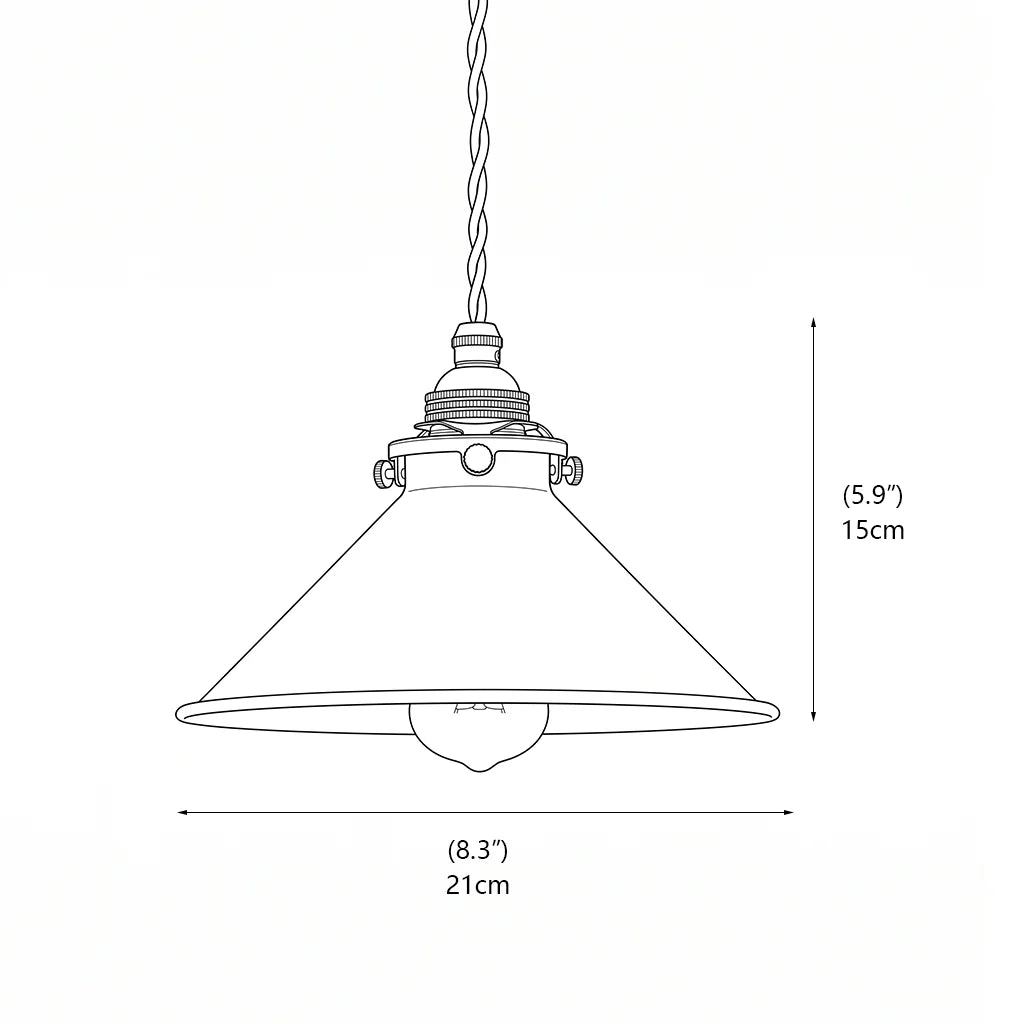 RoyaleGlow Industrial Vintage Conical Iron Pendant Lamp - Royale Basic