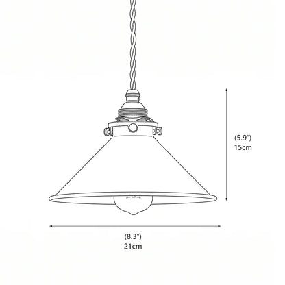 RoyaleGlow Industrial Vintage Conical Iron Pendant Lamp - Royale Basic