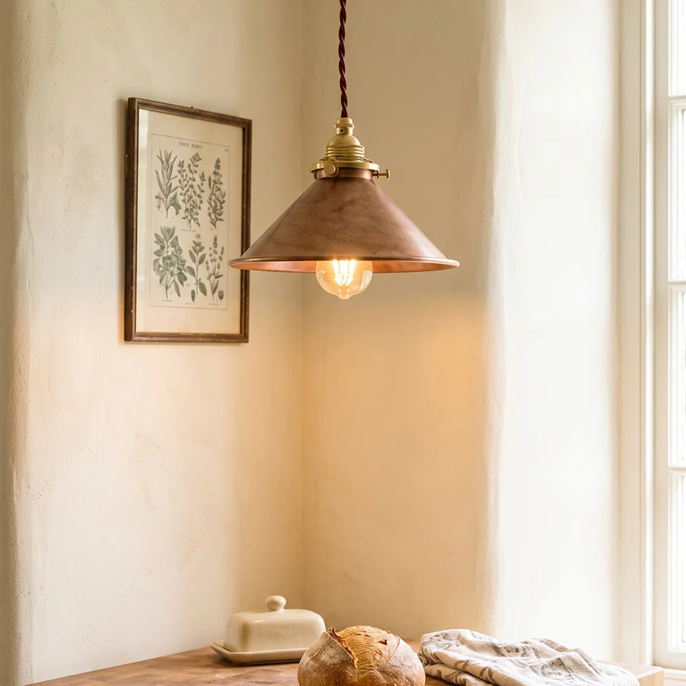 RoyaleGlow Industrial Vintage Conical Iron Pendant Lamp - Royale Basic