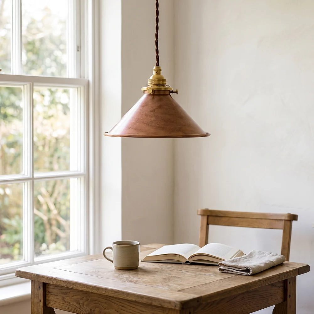 RoyaleGlow Industrial Vintage Conical Iron Pendant Lamp - Royale Basic