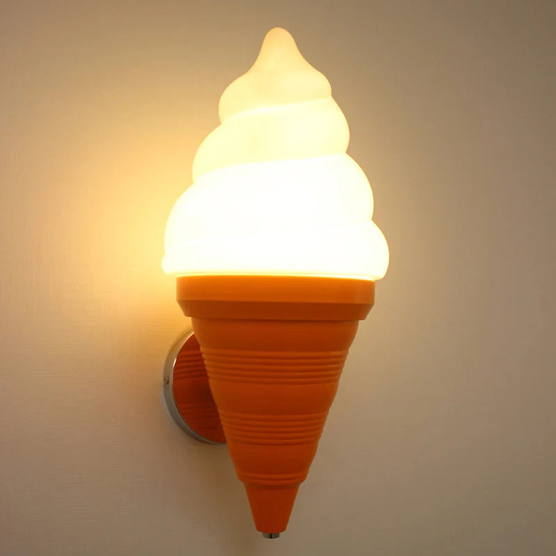 RoyaleGlow Kids Ice Cream Wall Lamp LED Bedroom Sconce Fixture - Royale Basic
