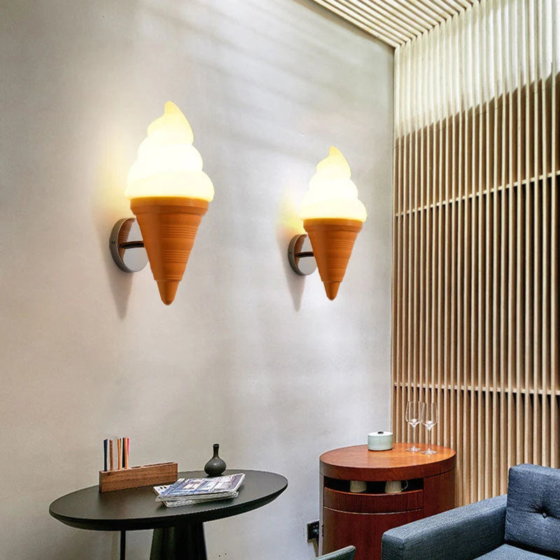 RoyaleGlow Kids Ice Cream Wall Lamp LED Bedroom Sconce Fixture - Royale Basic