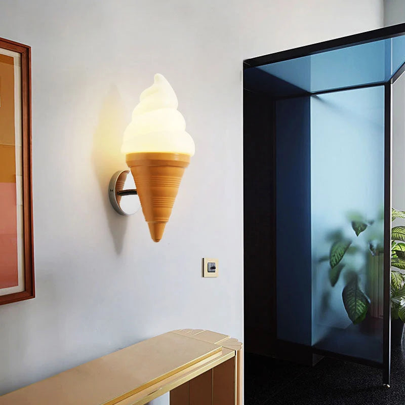 RoyaleGlow Kids Ice Cream Wall Lamp LED Bedroom Sconce Fixture - Royale Basic