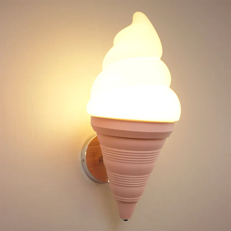 RoyaleGlow Kids Ice Cream Wall Lamp LED Bedroom Sconce Fixture - Royale Basic