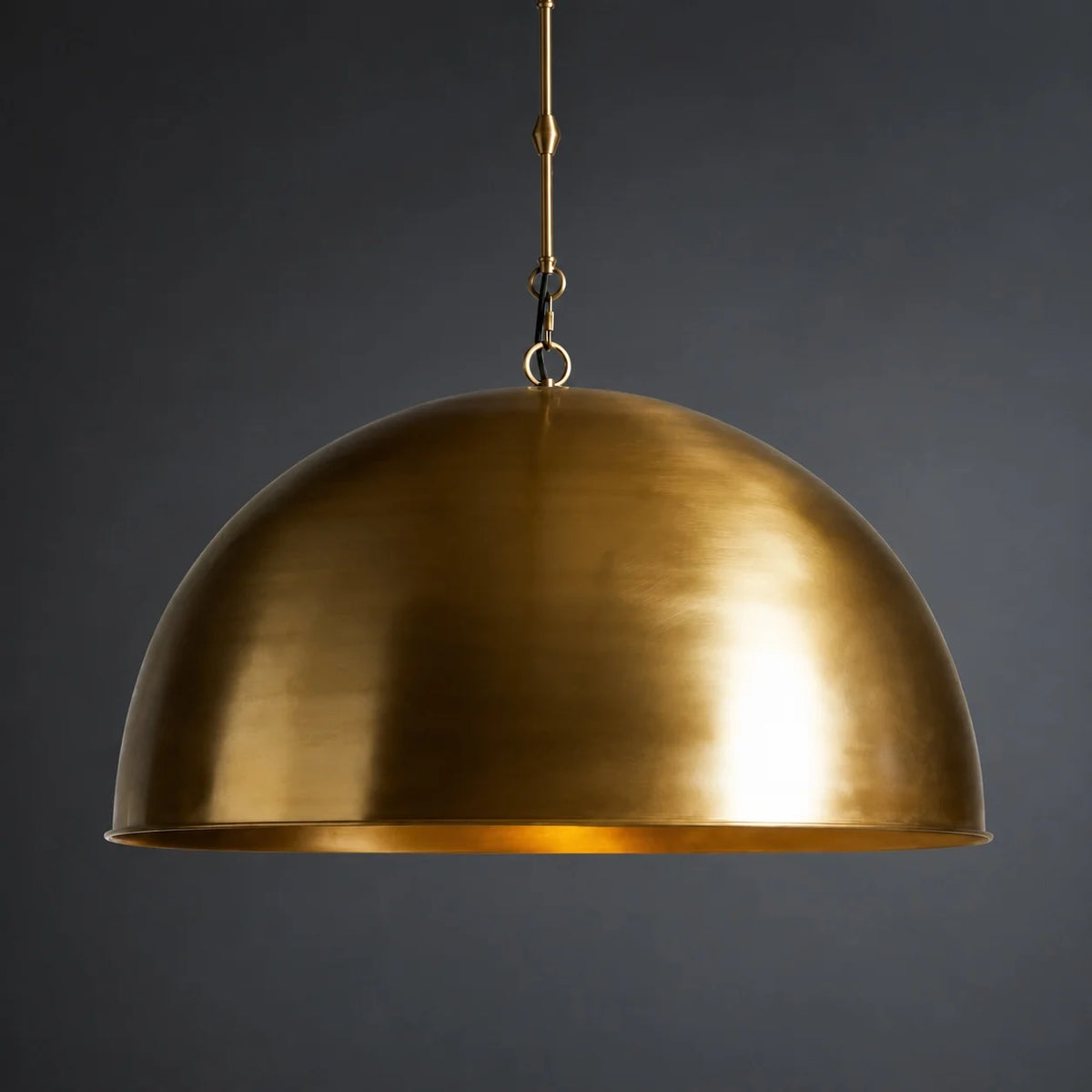 RoyaleGlow Large Bronze Dome Pendant Light Adjustable Kitchen Island Hanging Fixture - Royale Basic