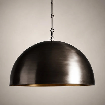 RoyaleGlow Large Bronze Dome Pendant Light Adjustable Kitchen Island Hanging Fixture - Royale Basic