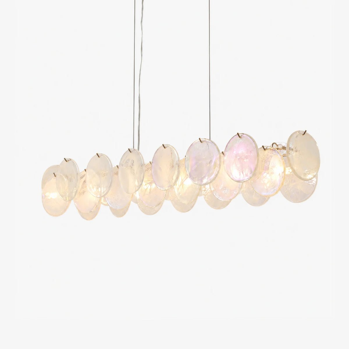 RoyaleGlow Linear Murano Glass Chandelier Multi Color Hanging Light - Royale Basic
