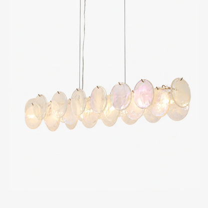 RoyaleGlow Linear Murano Glass Chandelier Multi Color Hanging Light - Royale Basic