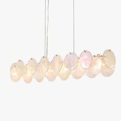 RoyaleGlow Linear Murano Glass Chandelier Multi Color Hanging Light - Royale Basic