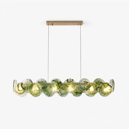 RoyaleGlow Linear Murano Glass Chandelier Multi Color Hanging Light - Royale Basic