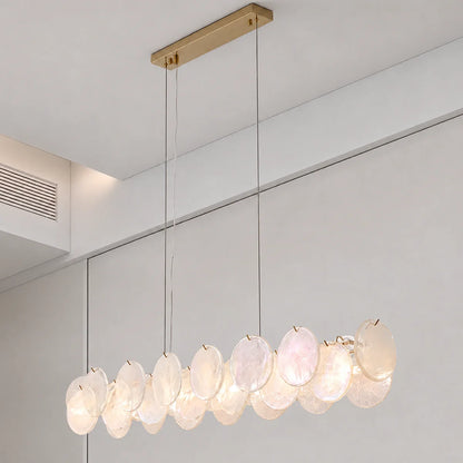RoyaleGlow Linear Murano Glass Chandelier Multi Color Hanging Light - Royale Basic