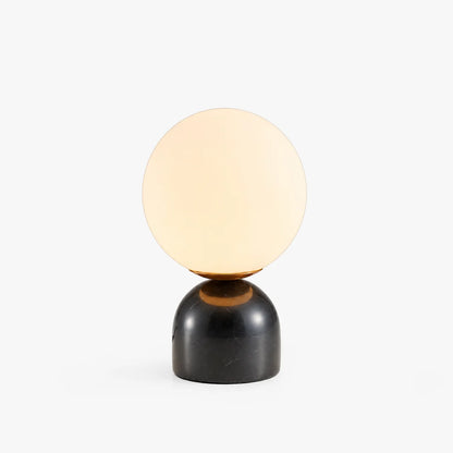RoyaleGlow Marble Globe Table Lamp Modern Glass Bedside Light - Royale Basic