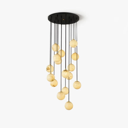 RoyaleGlow Modern Alabaster Sphere Cluster Pendant Chandelier Lighting - Royale Basic