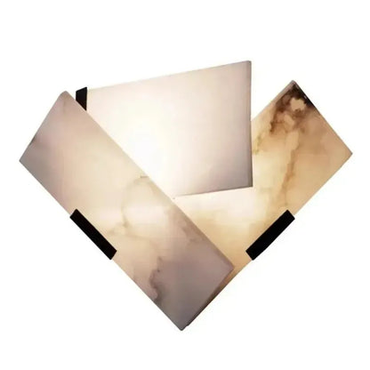 RoyaleGlow Modern Alabaster Wall Sconce Light - Natural Stone LED Fixture for Hallway & Bedroom-Royale Basic