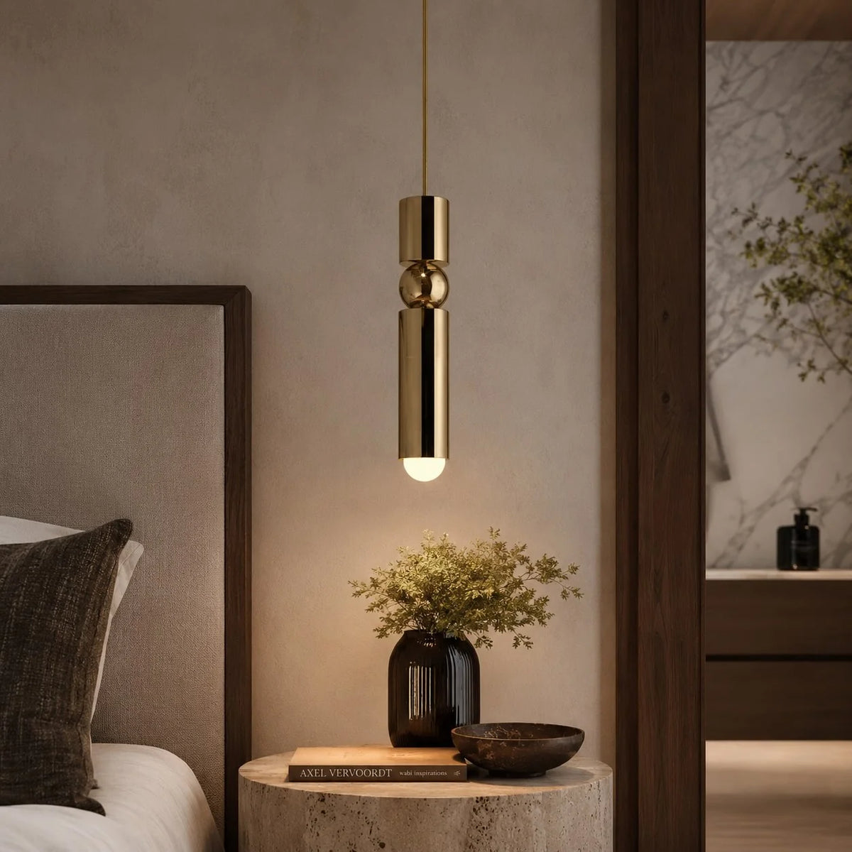 RoyaleGlow Modern Black Geometric Dimmable LED Pendant Light Fixture - Royale Basic