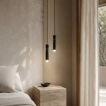 RoyaleGlow Modern Black Geometric Dimmable LED Pendant Light Fixture - Royale Basic