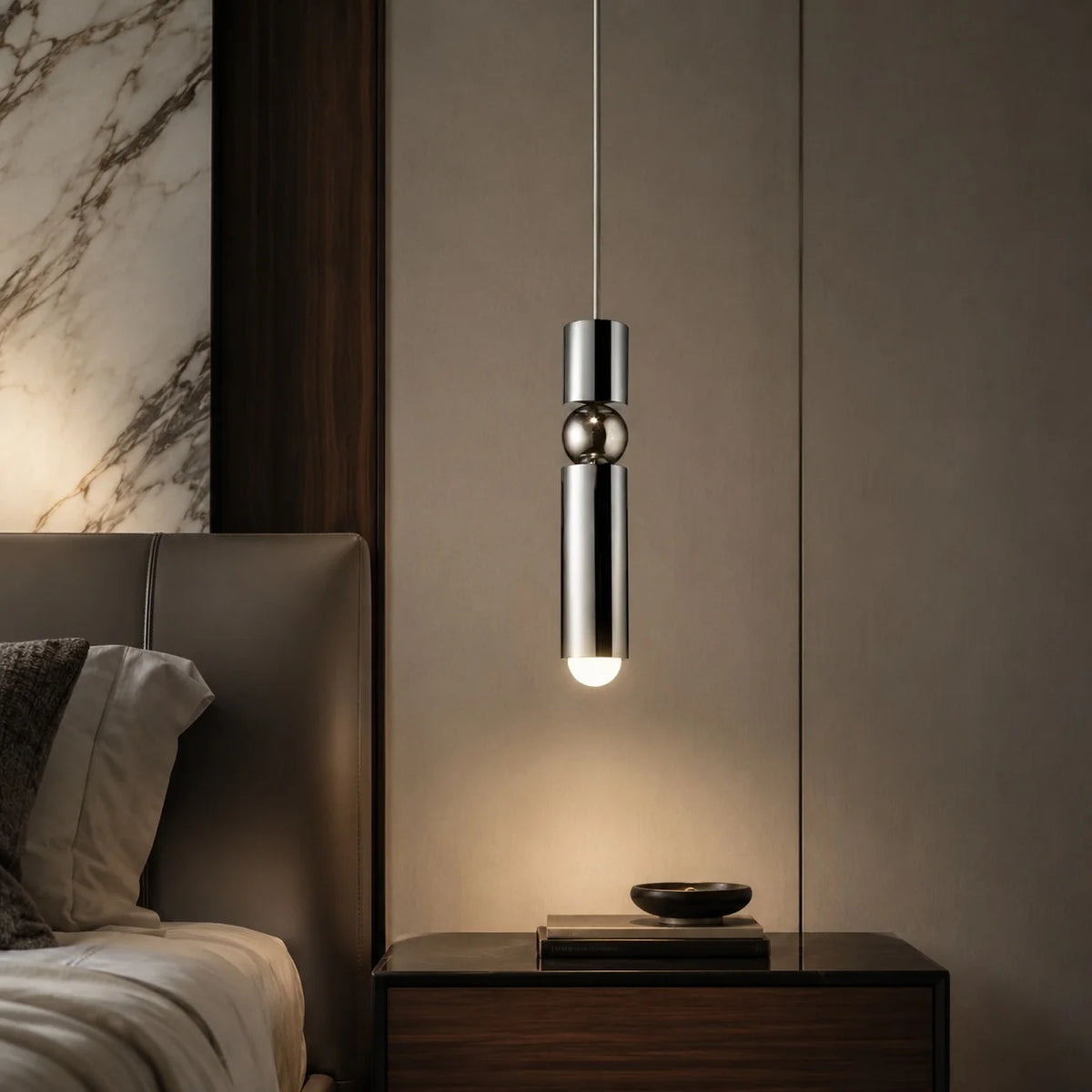 RoyaleGlow Modern Black Geometric Dimmable LED Pendant Light Fixture - Royale Basic