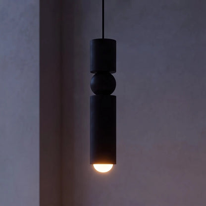 RoyaleGlow Modern Black Geometric Dimmable LED Pendant Light Fixture - Royale Basic