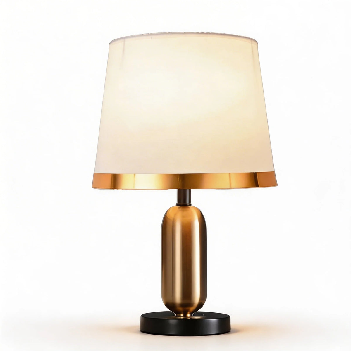 RoyaleGlow Modern Brass Bedside Table Lamp Touch Control LED Light - Royale Basic