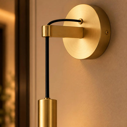 RoyaleGlow Modern Brass LED Wall Sconce Dimmable Indoor Light Fixture - Royale Basic
