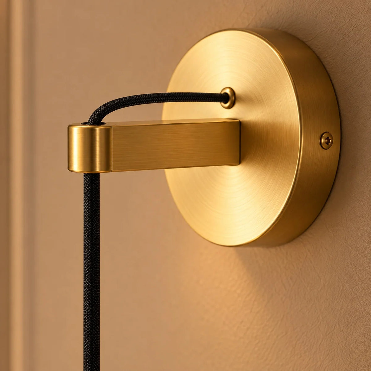 RoyaleGlow Modern Brass LED Wall Sconce Dimmable Indoor Light Fixture - Royale Basic