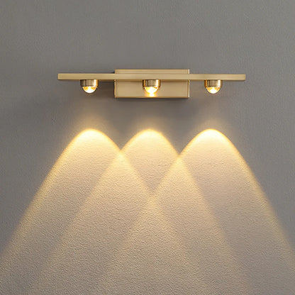 RoyaleGlow Modern Brass Linear Wall Lamp Minimalist LED Fixture - Royale Basic