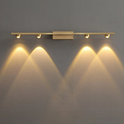 RoyaleGlow Modern Brass Linear Wall Lamp Minimalist LED Fixture - Royale Basic